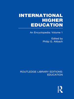 cover image of International Higher Education Volume 1